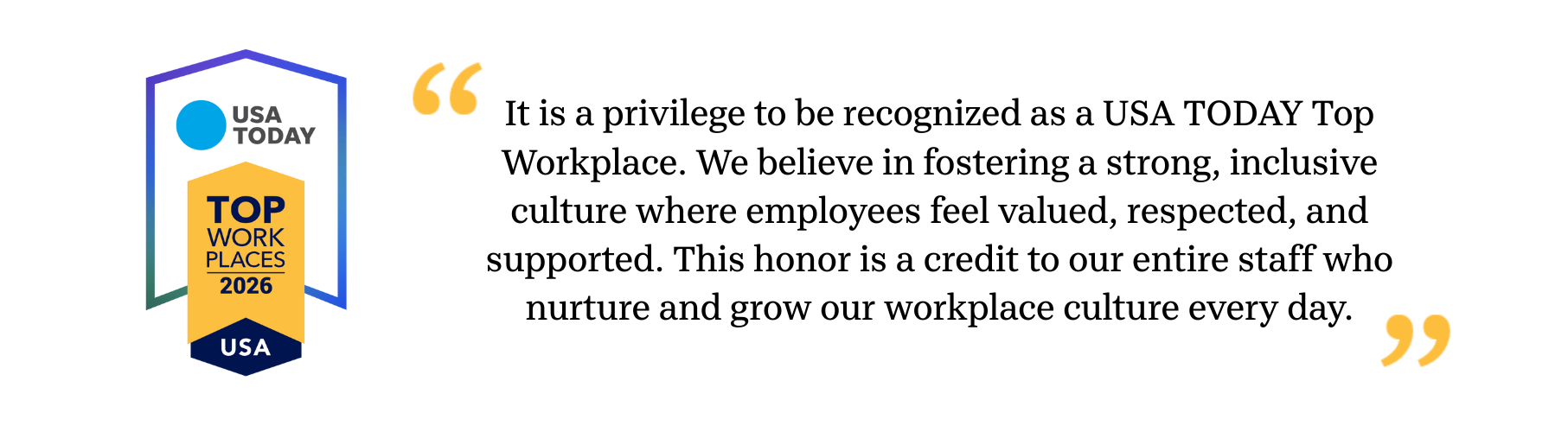 Top Workplace Testimonial